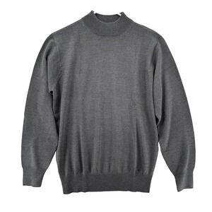 Neiman Marcus Sweater Mens Medium Mock Neck Wool Silk Cashmere Pullover NWOT
